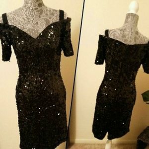 Black sequin dress